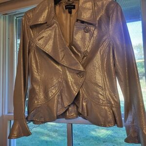 Metallic silver jacket